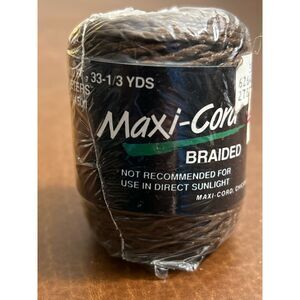 Maxi-Cord Braided 2mm Brown Yarn